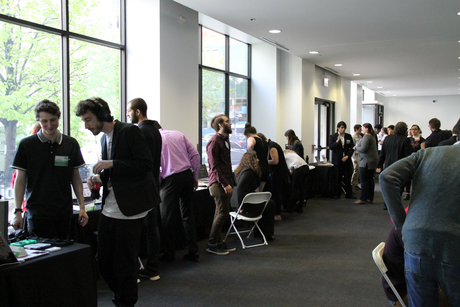 Photograph of students and guests at IAM's Industry Night (Columbia College Chicago)