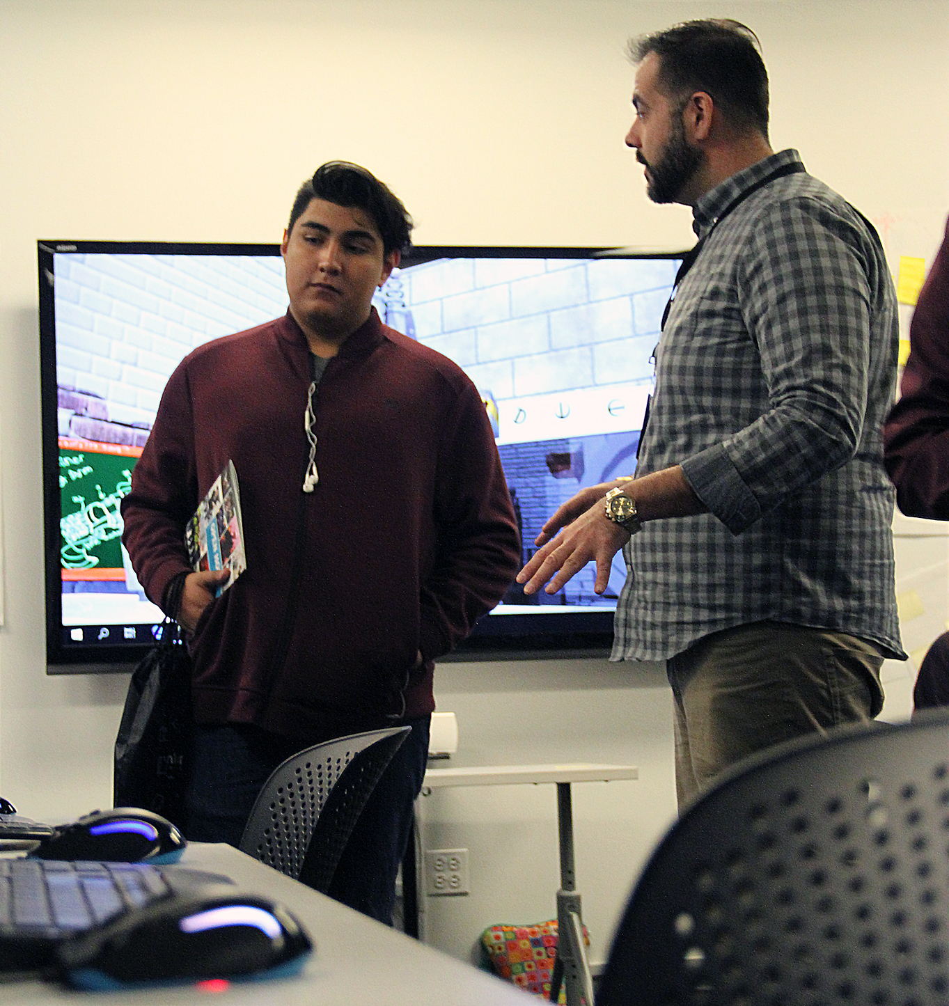 Guest and faculty member at IAM's open house