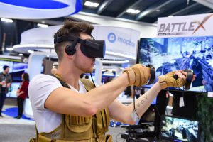 VR game being played at the Game Developers Conference